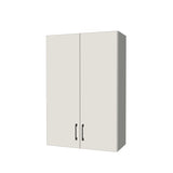28" Wide x 42" High Wall Cabinet - (White Melamine Boxes - Flat Panel Doors)