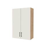 28" Wide x 42" High Wall Cabinet - (Hardrock Maple Melamine Boxes - Flat Panel Doors)