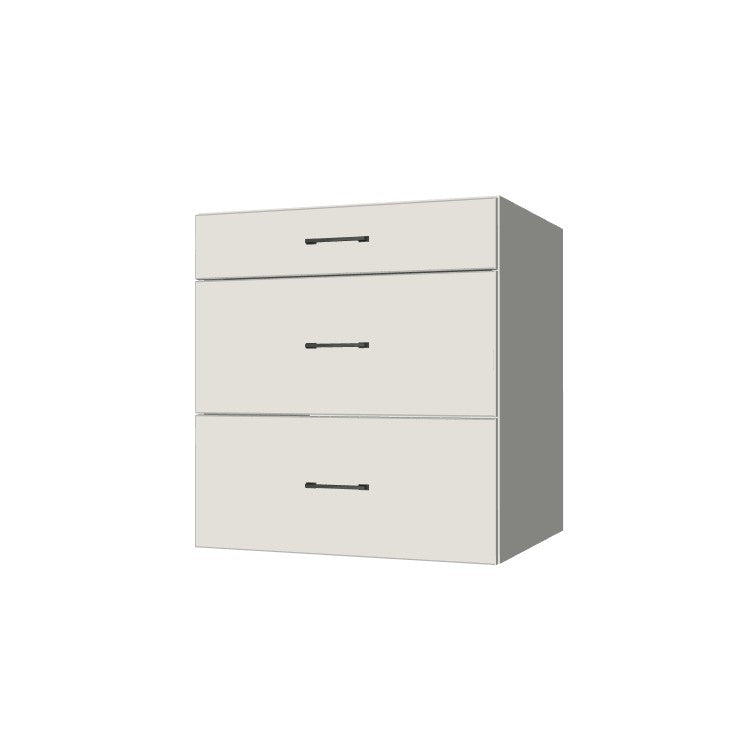29" Wide Drawer Cabinet - (White Melamine Boxes - Flat Panel Doors)
