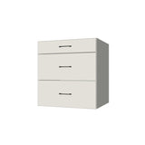 29" Wide Drawer Cabinet - (White Melamine Boxes - Flat Panel Doors)