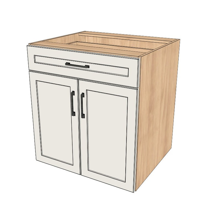 29" Wide Base Cabinet With Drawer On Top - (Hardrock Maple Melamine Boxes - Painted Doors)