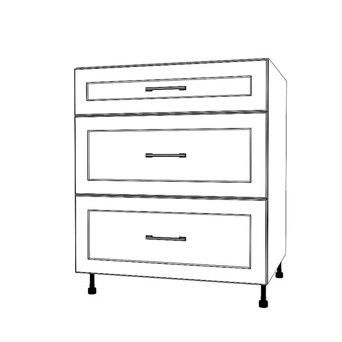 29" Wide Drawer Cabinet - Painted Doors