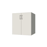 29" Wide Base Cabinet - (White Melamine Boxes - Flat Panel Doors)