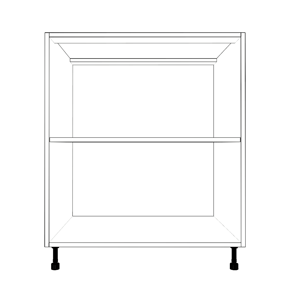 29" Wide Base Cabinet - Painted Doors