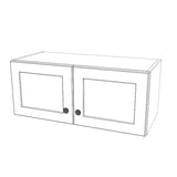 29" Wide x 12" High Wall Cabinet - (White Melamine Cabinets - Thermofoil Doors)