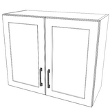 29" Wide x 24" High Wall Cabinet - Painted Doors