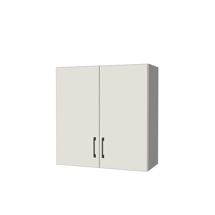 29" Wide x 30" High Wall Cabinet - (White Melamine Boxes - Flat Panel Doors)