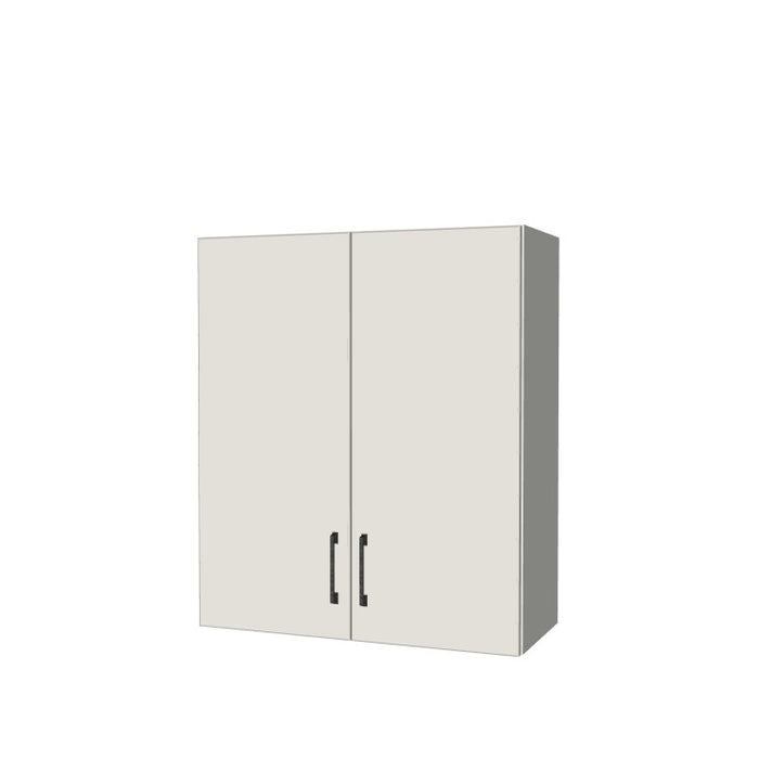 29" Wide x 34" High Wall Cabinet - (White Melamine Boxes - Flat Panel Doors)