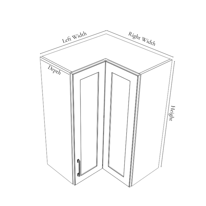 CUSTOM - L-Shape Upper Corner Cabinet - Painted Doors