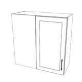 30" Wide 30" High Blind Corner Wall Cabinet - Door on Right Side - Painted Doors