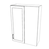 30" Wide 42" High Blind Corner Wall Cabinet - Door on Right/Left Side - Thermofoil Doors