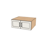 30" Wide x 12" High x 24" Deep Fridge/Stove Cabinet - (Hardrock Maple Melamine Boxes - Thermofoil Doors)
