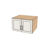 30" Wide x 18" High x 24" Deep Fridge/Stove Cabinet - (Hardrock Maple Melamine Boxes - Thermofoil Doors)