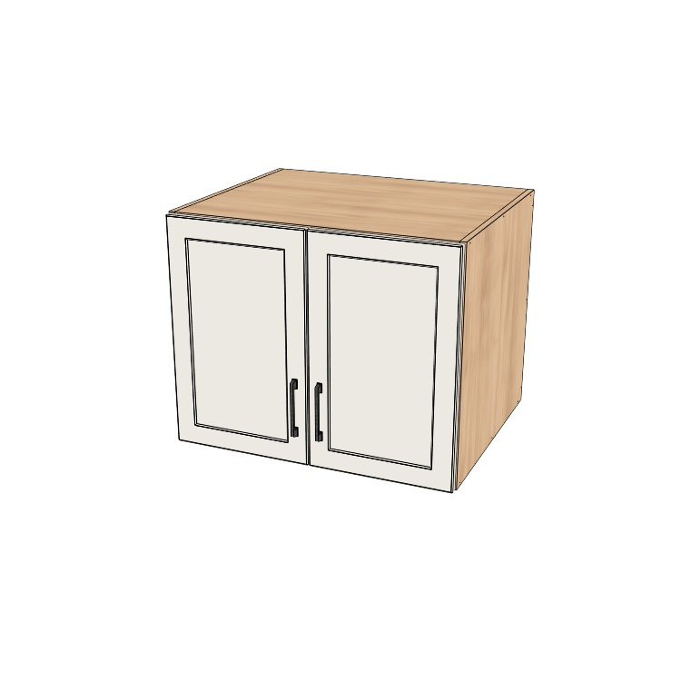 30" Wide x 24" High x 24" Deep Fridge/Stove Cabinet - (Hardrock Maple Melamine Boxes - Thermofoil Doors)