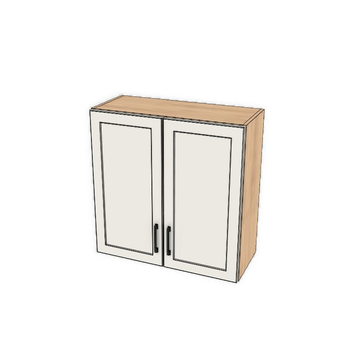 30" Wide x 30" High Fridge/Stove Cabinet - (Hardrock Maple Melamine Boxes - Painted Doors)