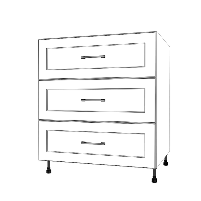 30" Wide Drawer Cabinet - Painted Doors