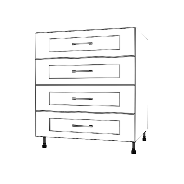 30" Wide Drawer Cabinet - Thermofoil Doors