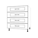 30" Wide Drawer Cabinet - Painted Doors