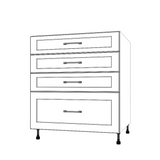 30" Wide Drawer Cabinet - Painted Doors