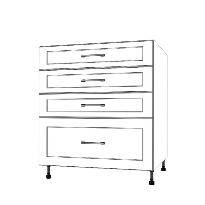 30" Wide Drawer Cabinet - Painted Doors