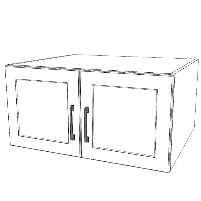 30" Wide x 15" High x 24" Deep Fridge Cabinet - Painted Doors