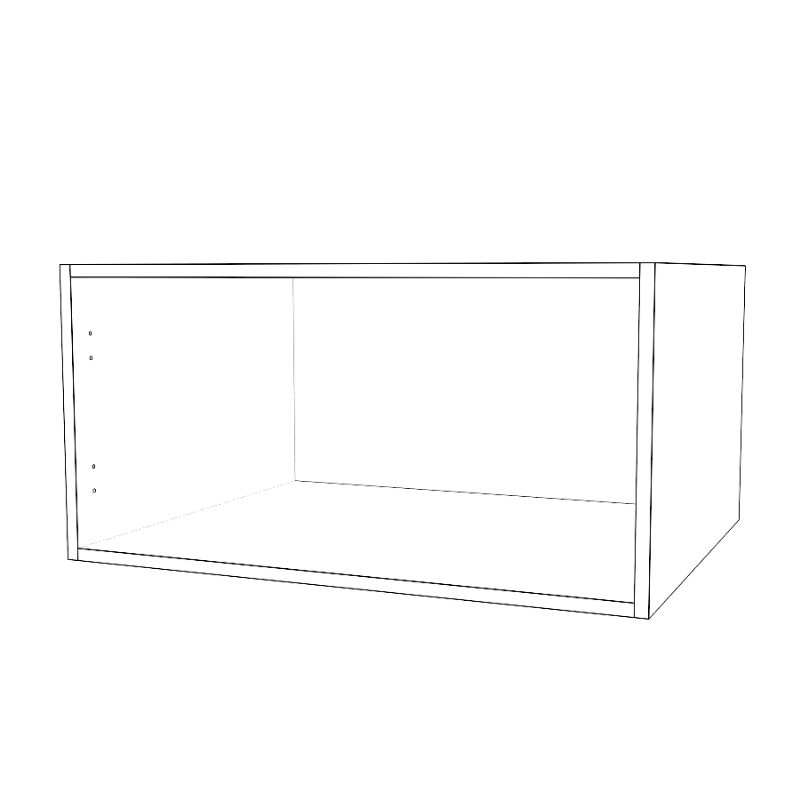 30" Wide x 15" High x 24" Deep Fridge Cabinet - Painted Doors