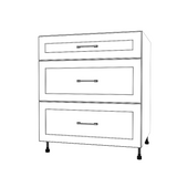 30" Wide Drawer Cabinet - Thermofoil Doors