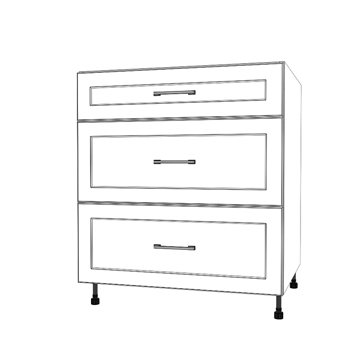 30" Wide Drawer Cabinet - Painted Doors