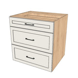 30" Wide Drawer Cabinet - (Ply Wood Boxes - Thermofoil Doors)