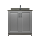30" MDF - 2 Door - Light Grey - Raised Panel Doors