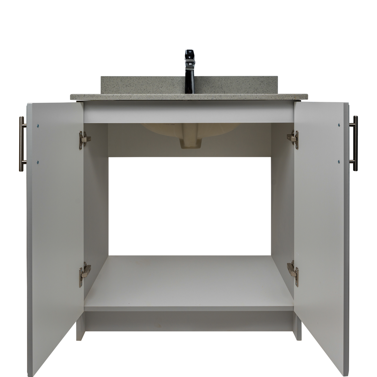 30" MDF - 2 Door - Light Grey - Raised Panel Doors