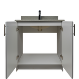 30" MDF - 2 Door - Light Grey - Raised Panel Doors