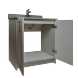 30" MDF - 2 Door - Light Grey - Raised Panel Doors