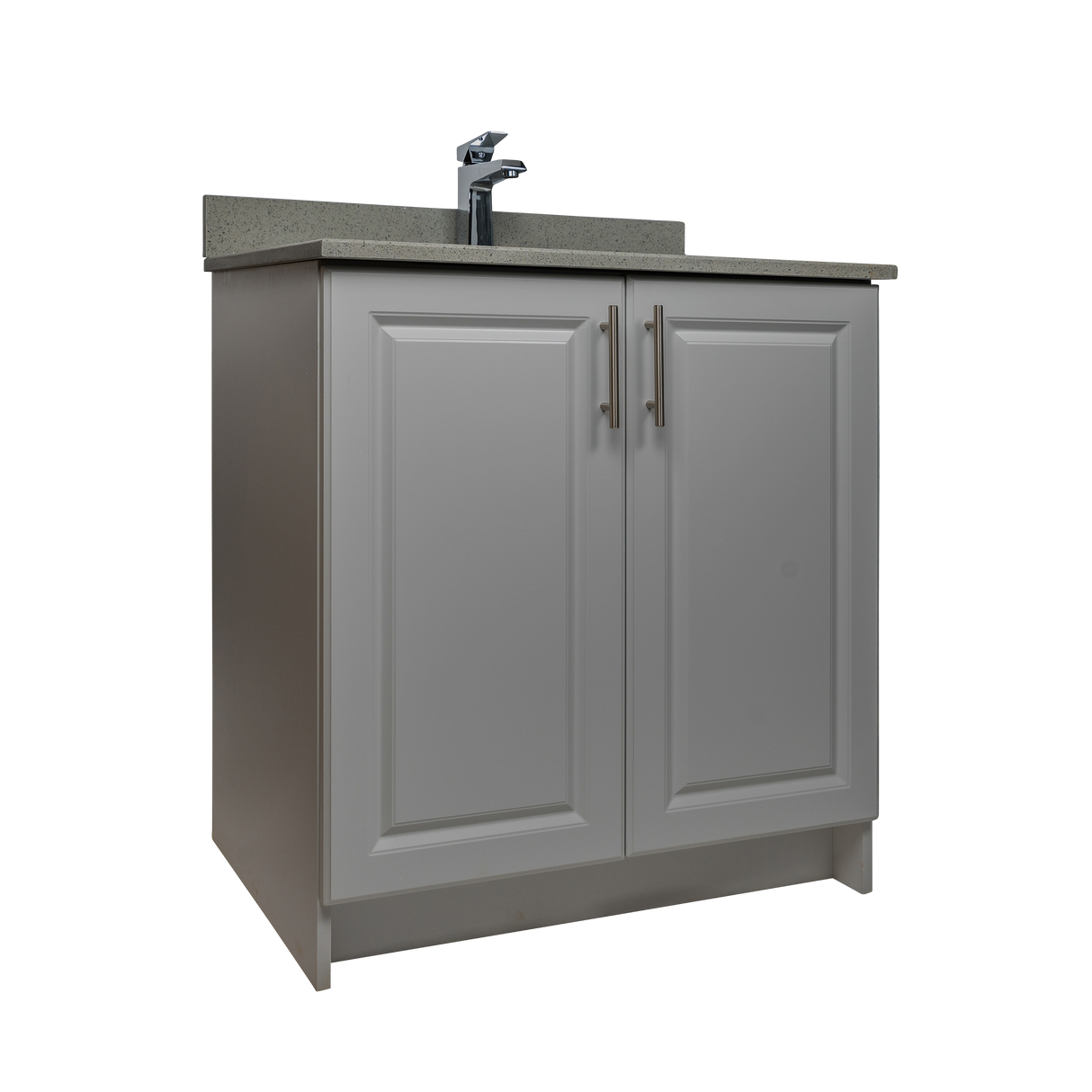 30" MDF - 2 Door - Light Grey - Raised Panel Doors