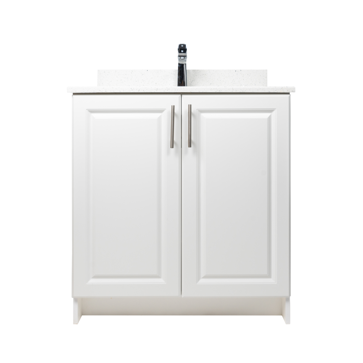 30" MDF - 2 Door - White - Raised Panel Doors