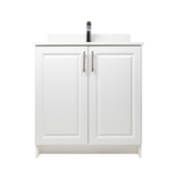 30" MDF - 2 Door - White - Raised Panel Doors