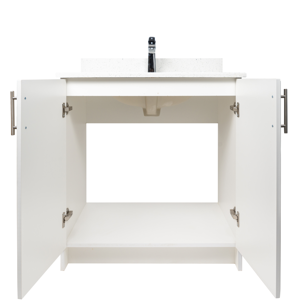30" MDF - 2 Door - White - Raised Panel Doors