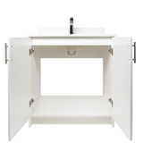30" MDF - 2 Door - White - Raised Panel Doors