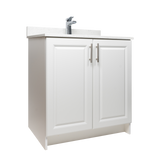 30" MDF - 2 Door - White - Raised Panel Doors