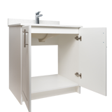 30" MDF - 2 Door - White - Raised Panel Doors