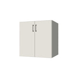 30" Wide Base Cabinet - Sink Cabinet - No Back - (White Melamine Boxes - Flat Panel Doors)