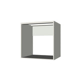 30" Wide Base Cabinet - Sink Cabinet - No Back - (White Melamine Boxes - Flat Panel Doors)