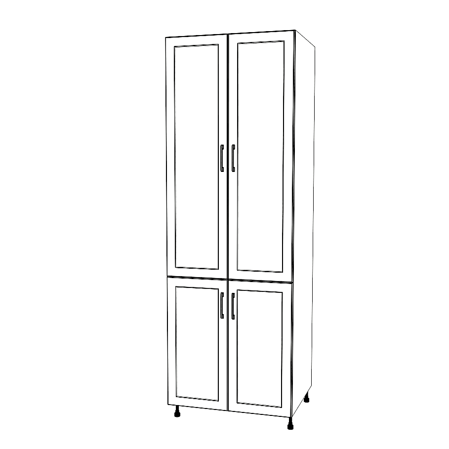 30" Wide Tall Pantry Cabinet - Painted Doors