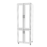 30" Wide Tall Pantry Cabinet - Painted Doors