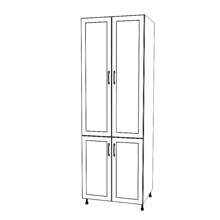 30" Wide Tall Pantry Cabinet - Thermofoil Doors