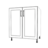 30" Wide Base Cabinet - Painted Doors - Sink Cabinet - No Back
