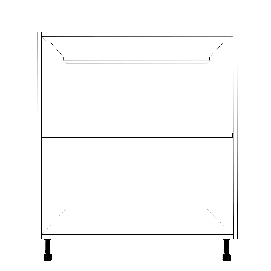 30" Wide Base Cabinet - Painted Doors