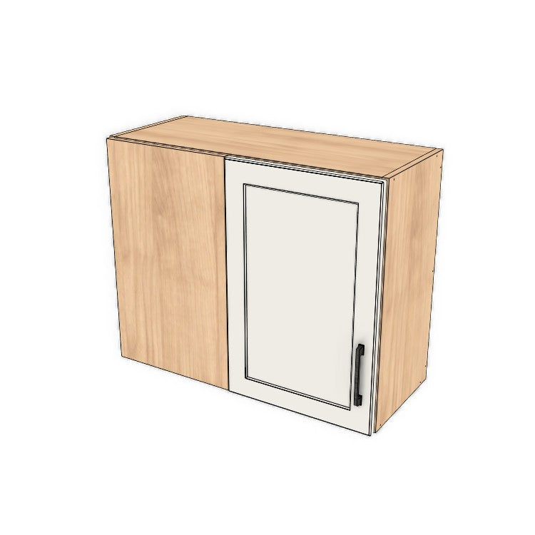 30" Wide 24" High Blind Corner Wall Cabinet - Door on Right/Left Side - (Ply Wood Boxes - Painted Doors)