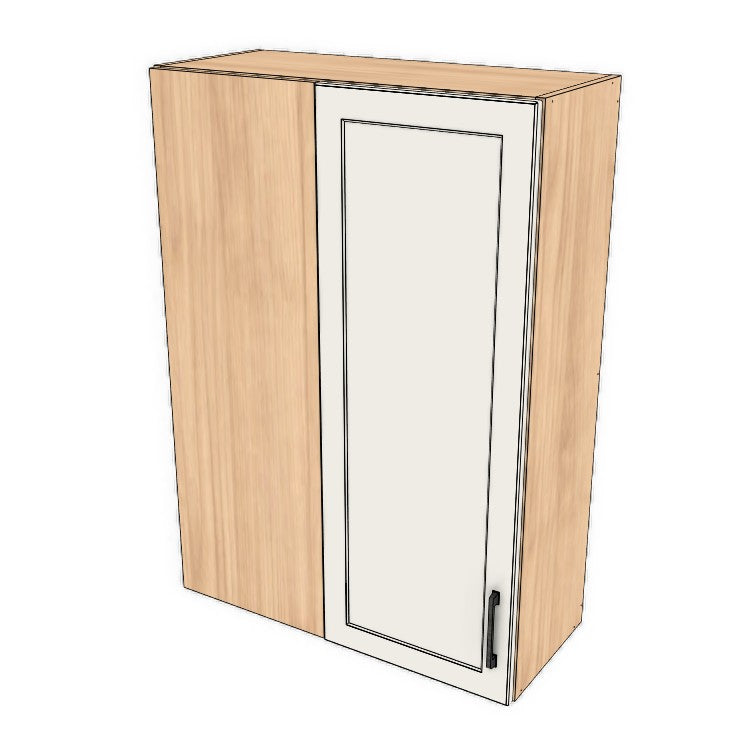 30" Wide 42" High Blind Corner Wall Cabinet - Door on Right/Left Side - (Ply Wood Boxes - Painted Doors)