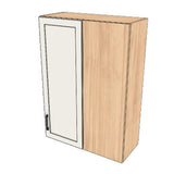30" Wide 42" High Blind Corner Wall Cabinet - Door on Right/Left Side - (Hardrock Maple Melamine Boxes - Thermofoil Doors)